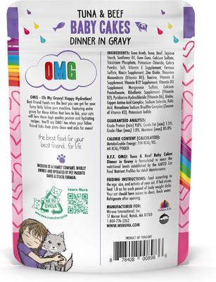 Show full view: BFF Tuna & Beef Baby Cakes Dinner in Gravy + Tuna & Lamb Luv Ya Dinner in Gravy Wet Cat Food Pouches slide 4 of 9