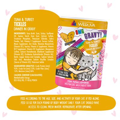 Show full view: BFF Tuna & Chicken Charm Me Dinner in Gravy + Tuna & Turkey Tickles Dinner in Gravy Wet Cat Food Pouches slide 9 of 10