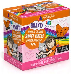 BFF Tuna & Salmon Sweet Cheeks Dinner in Gravy + Tuna & Turkey Tickles Dinner in Gravy Wet Cat Food Pouches slide 2 of 9