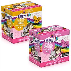 BFF Tuna & Turkey Tickles Dinner in Gravy + Tuna & Duck Devour Me Dinner in Gravy Wet Cat Food Pouches