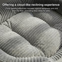 BFPETHOME Orthopedic Warming Dog Bed, Gray, 43 x 28x 7-in slide 2 of 8