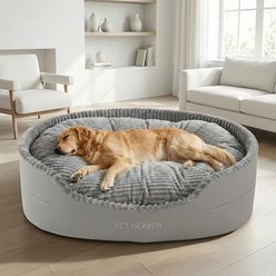 BFPETHOME Orthopedic Washable Warming Dog Bed, Gray, 48 x 32 x 7-in