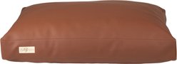 B&G Martin Faux Leather Poly Fill Cushion Insert Dog & Cat Bed, Dark Brown, Large