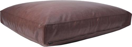 Show full view: B&G Martin Faux Leather Poly Fill Cushion Insert Dog & Cat Bed, Dark Brown, Large slide 3 of 5