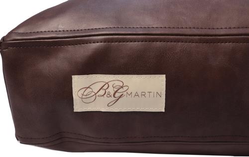 Show full view: B&G Martin Faux Leather Poly Fill Cushion Insert Dog & Cat Bed, Dark Brown, Large slide 5 of 5