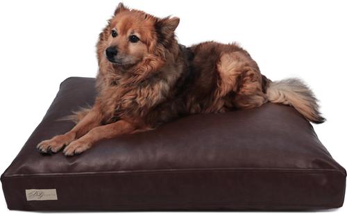 Show full view: B&G Martin Faux Leather Poly Fill Cushion Insert Dog & Cat Bed, Dark Brown, X-Large slide 4 of 5