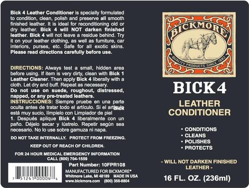 Show full view: Bickmore Bick-4 Leather Conditioner, 16-fl oz bottle slide 3 of 7
