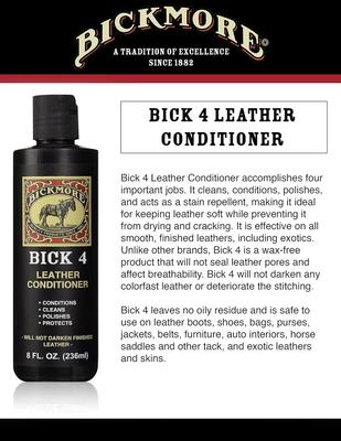 Show full view: Bickmore Bick-4 Leather Conditioner, 8-fl oz bottle slide 4 of 8