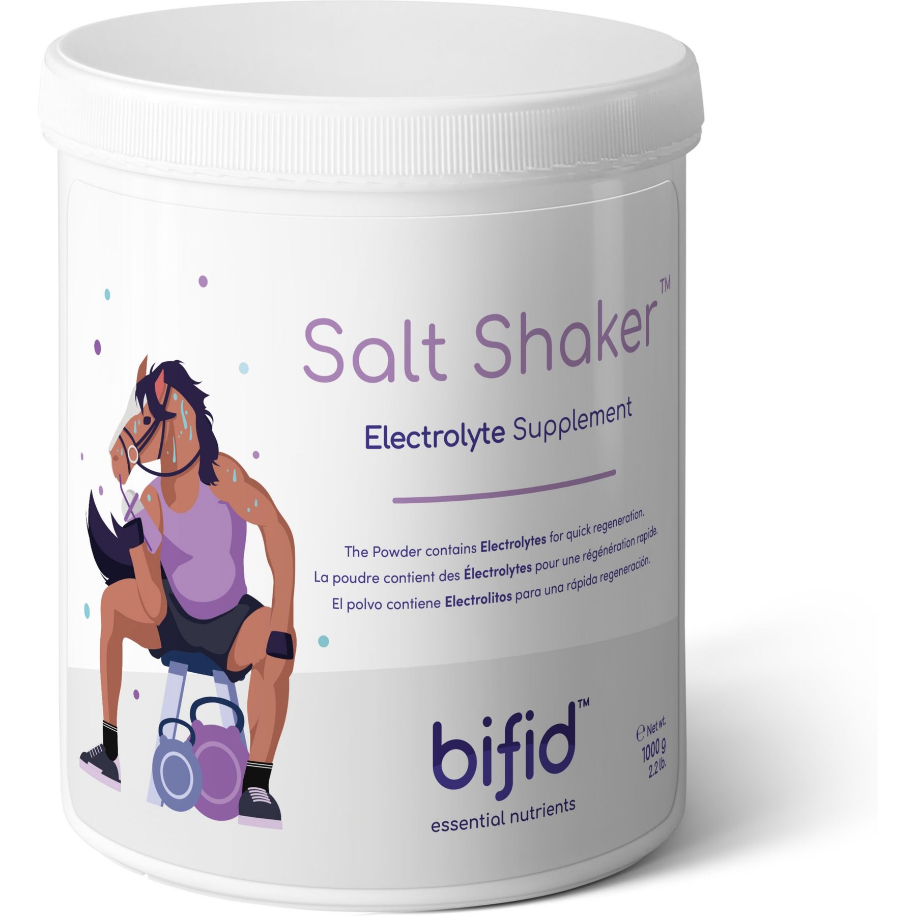 bifid Salt Shaker Electrolyte Powder Horse Supplement, 2.2-lb tub