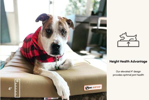 Show full view: Big Barker 4" Orthopedic Sleek Dog Crate Pad, Tan, Extra Large slide 5 of 9