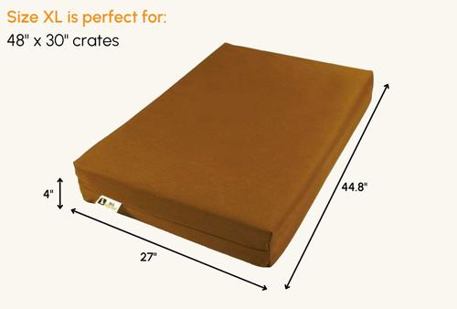 Show full view: Big Barker 4" Orthopedic Sleek Dog Crate Pad, Tan, Extra Large slide 3 of 9