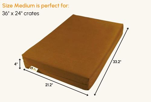 Show full view: Big Barker 4" Orthopedic Sleek Dog Crate Pad, Tan, Medium slide 2 of 8