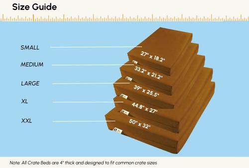 Show full view: Big Barker 4" Orthopedic Sleek Dog Crate Pad, Tan, Small slide 7 of 9