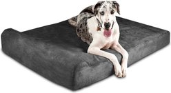 Big Barker 7" Headrest Orthopedic Pillow Dog Bed with Removable Cover, Charcoal Gray, Giant