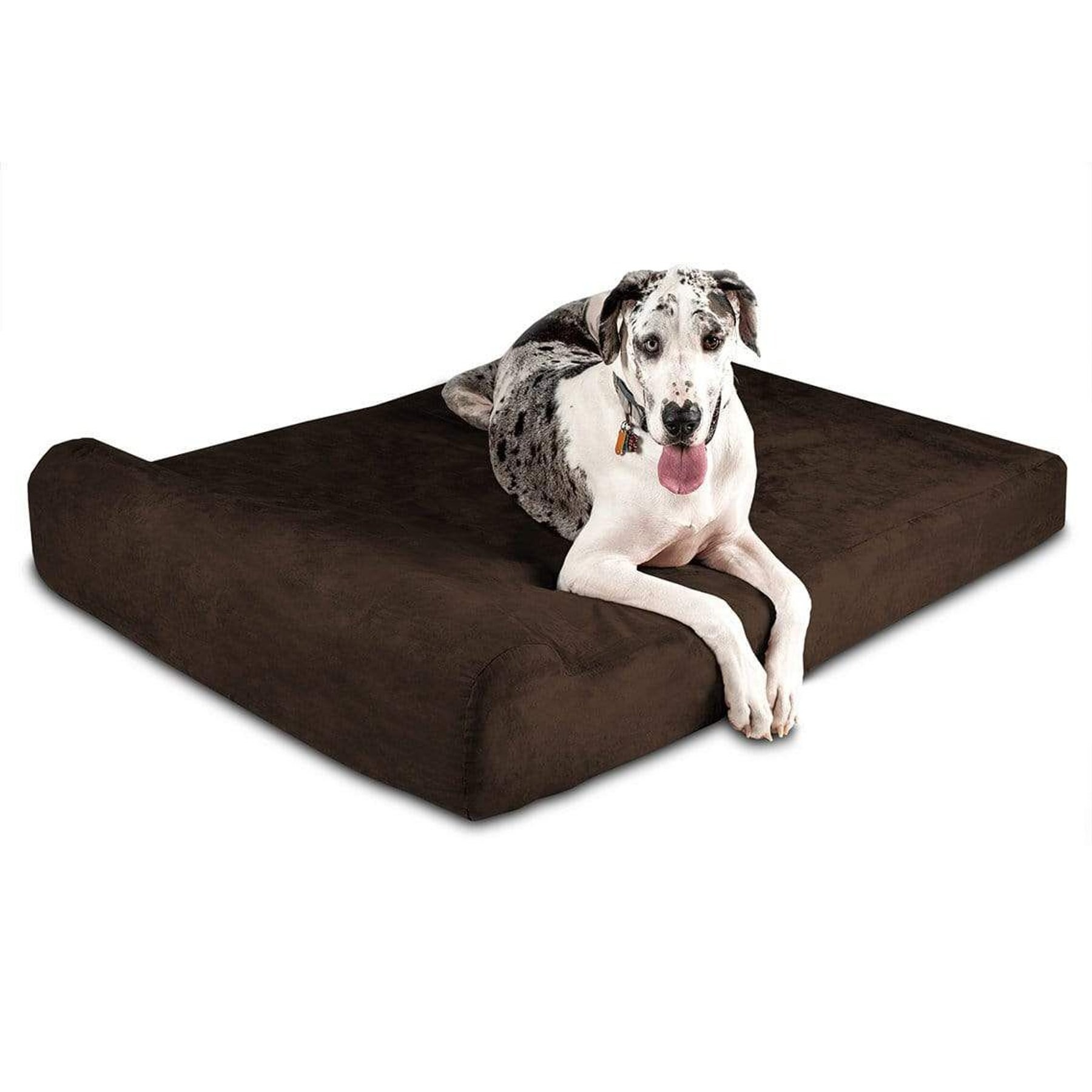 Big Barker Headrest Pillow-Top Orthopedic Dog Bed, Chocolate, Giant