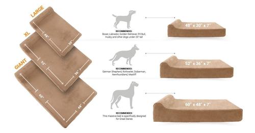 Show full view: Big Barker 7" Headrest Orthopedic Pillow Dog Bed with Removable Cover, Chocolate, Large slide 9 of 13