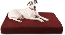 Big Barker 7" Sleek Orthopedic Pillow Dog Bed with Removable Cover, Burgundy, Giant