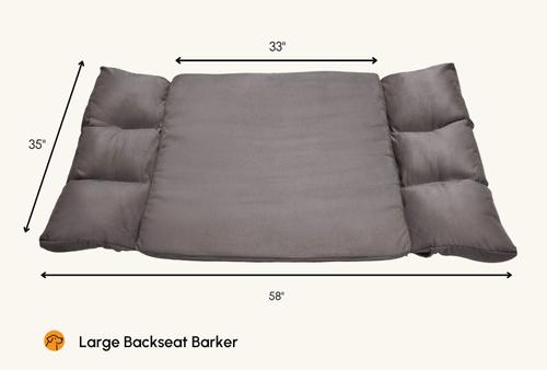 Show full view: Big Barker Backseat Barker Orthopedic Pillow Dog Bed, Gray, Large slide 3 of 7