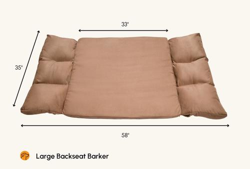 Show full view: Big Barker Backseat Barker Orthopedic Pillow Dog Bed, Khaki, Large slide 2 of 6