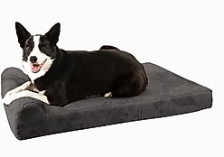Big Barker Jr. Pillow Top with Headrest Orthopedic Dog Bed, Charcoal Gray, Large
