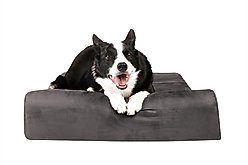 Big Barker Jr. Pillow Top with Headrest Orthopedic Dog Bed, Charcoal Gray, Large slide 2 of 7