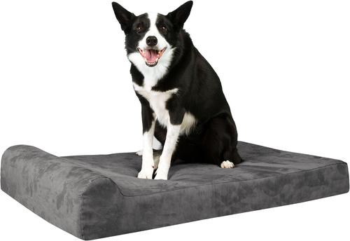 Show full view: Big Barker Jr. Pillow Top with Headrest Orthopedic Dog Bed, Charcoal Gray, Large slide 4 of 10