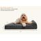 Show in main carousel: Big Barker Jr. Pillow Top with Headrest Orthopedic Dog Bed, Charcoal Gray, Medium slide 3 of 9