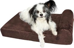 Big Barker Jr. Pillow Top with Headrest Orthopedic Dog Bed, Chocolate, Small