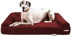 Big Barker Sofa Edition Orthopedic Bolster Dog Bed with Removable Cover, Burgundy, Giant