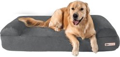 Big Barker Sofa Edition Orthopedic Bolster Dog Bed with Removable Cover, Charcoal Gray, Large