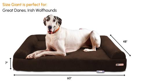 Show full view: Big Barker Sofa Edition Orthopedic Bolster Dog Bed with Removable Cover, Chocolate, Giant slide 2 of 8