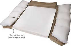 Big Barker SUV Edition Waterproof Liner for Backseat Barker Dog Travel Beds, White, Large