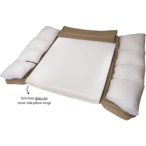 Big Barker SUV Edition Waterproof Liner for Backseat Barker Dog Travel Beds, White
