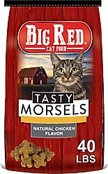 Big Red Tasty Morsels Natural Chicken Flavor Dry Cat Food, 40-lb bag