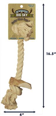 Show full view: Big Sky Antler Chews Natural Elk Antler Rope Dog Chew Toy, Large slide 3 of 6