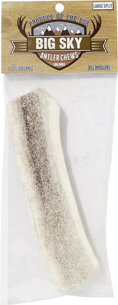 Big Sky Antler Chews Natural Elk Antler Splits Dog Chews, Large