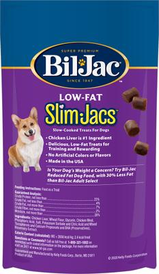 Show full view: Bil-Jac Low-Fat SlimJacs Slow-Cooked Dog Treat, 4-oz pouch slide 3 of 8