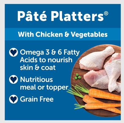 Show full view: Bil-Jac Pate Platters with Chicken & Vegetables Canned Dog Food, 13-oz, case of 12 slide 7 of 9