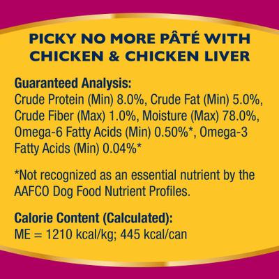 Show full view: Bil-Jac Picky No More Chicken & Chicken Liver Recipe Pate Canned Dog Food, 13-oz, case of 12 slide 6 of 7