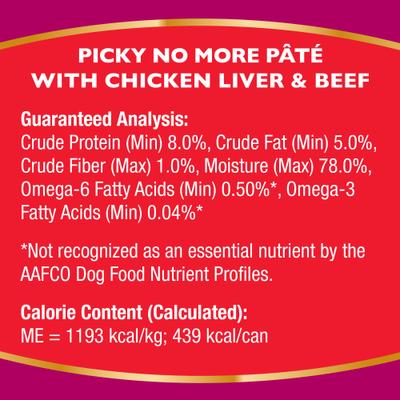 Show full view: Bil-Jac Picky No More Chicken Liver & Beef Recipe Pate Canned Dog Food, 13-oz, case of 12 slide 6 of 7