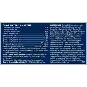 Bil-Jac Senior Select Chicken & Oatmeal Recipe Dry Dog Food, 30-lb bag