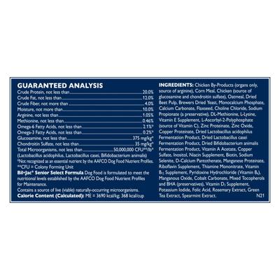 Show full view: Bil-Jac Senior Select Chicken & Oatmeal Recipe Dry Dog Food, 6-lb bag slide 6 of 9