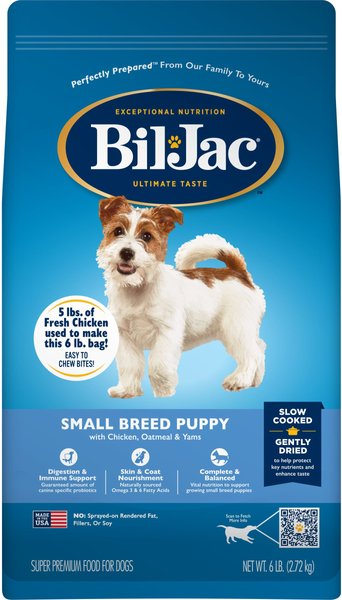 Bil-Jac Small Breed Puppy Chicken, Oatmeal & Yam Recipe Dry Dog Food Bil-Jac Small Breed Puppy Chicken, Oatmeal & Yam Recipe Dry Dog Food