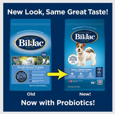 Show full view: Bil-Jac Small Breed Puppy Chicken, Oatmeal & Yam Recipe Dry Dog Food, 6-lb bag slide 3 of 9