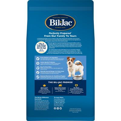 Show full view: Bil-Jac Small Breed Puppy Chicken, Oatmeal & Yam Recipe Dry Dog Food, 6-lb bag slide 4 of 9