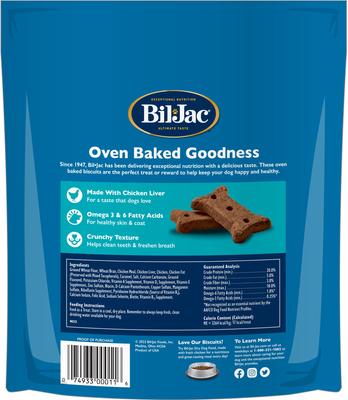 Show full view: Bil-Jac Small & Medium Biscuit Crunchy Dog Treats, 26-oz bag slide 3 of 9
