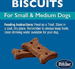 Bil-Jac Small & Medium Biscuit Crunchy Dog Treats, 4-lb bag slide 2 of 7