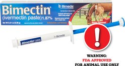 Bimeda Bimectin Ivermectin 1.87% Paste Horse Dewormer, 0.21-oz tube slide 1 of 4