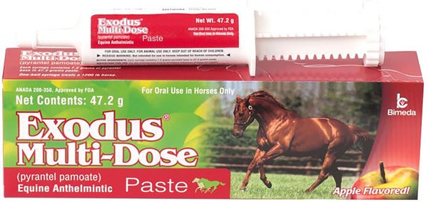 Bimeda Exodus Pyrantel Pamoate Multi-Dose Paste Horse Dewormer