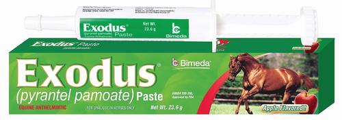 Show full view: Bimeda Exodus Pyrantel Pamoate Paste Horse Dewormer, 0.83-oz tube slide 1 of 1